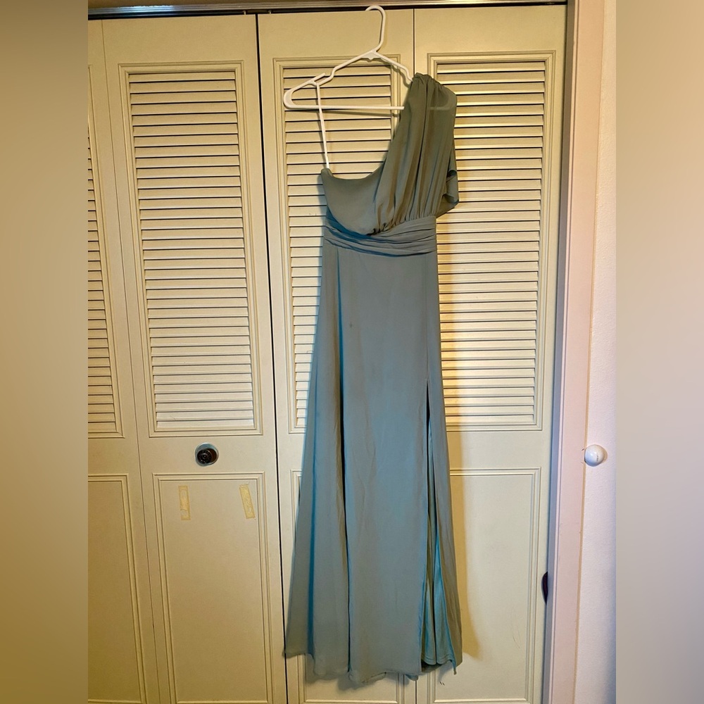 Bridesmaid dress- size M, sage green